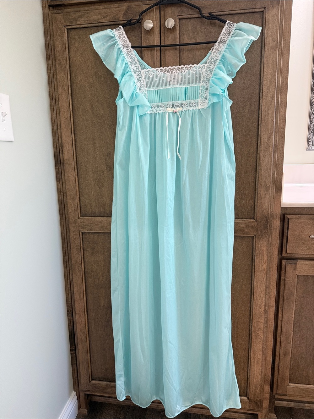 Vintage Long Nightgown, Sleep Dress Dollette, Coquette Cottagecore Granny Gown - Picture 3 of 11
